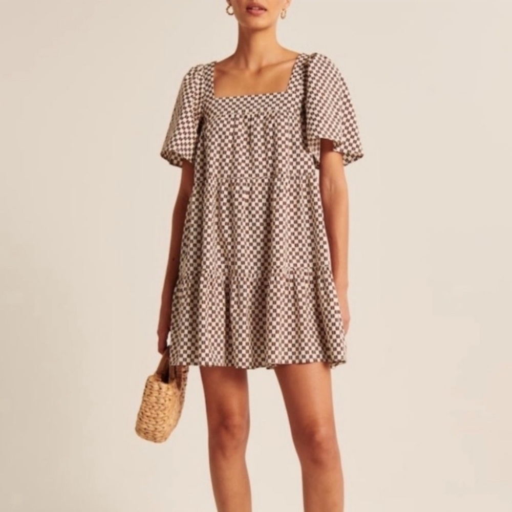 A&F Checkered Babydoll Dress